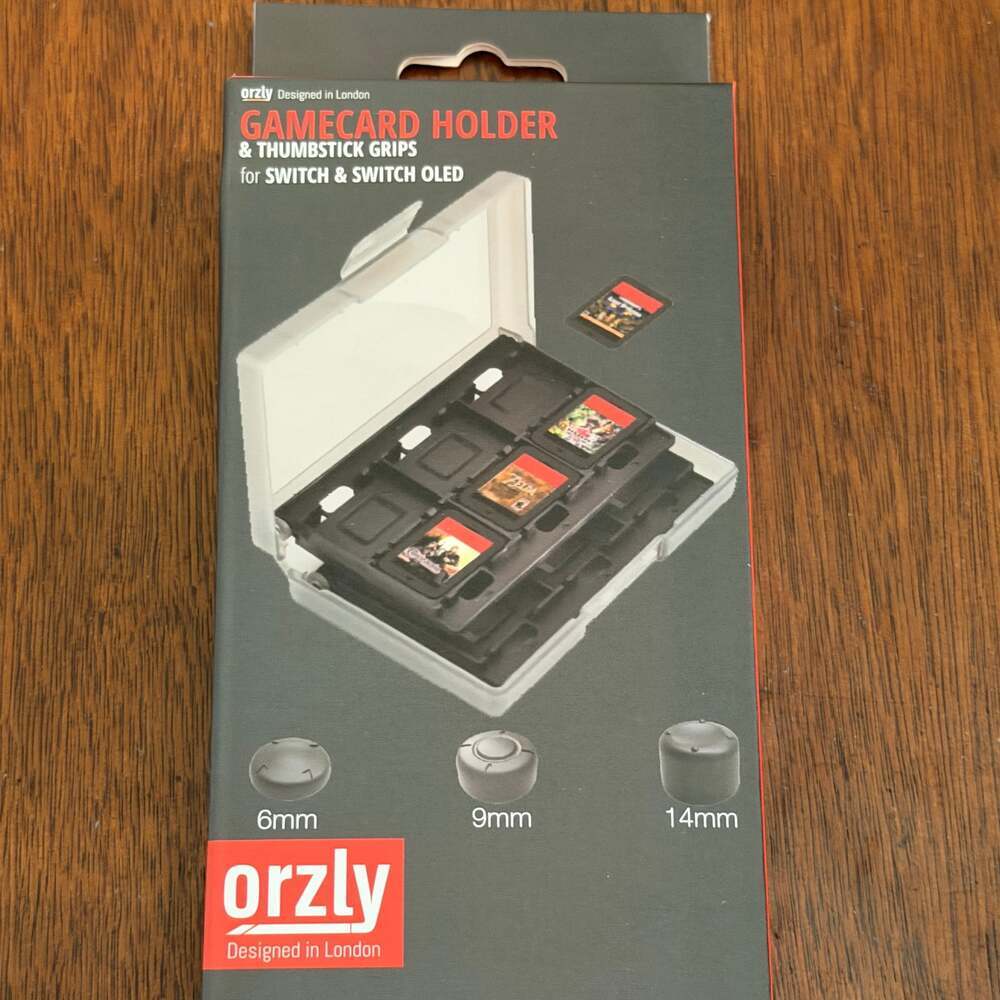 Orzly Nintendo Switch 24 Game Card Holder & Thumbstick Grips